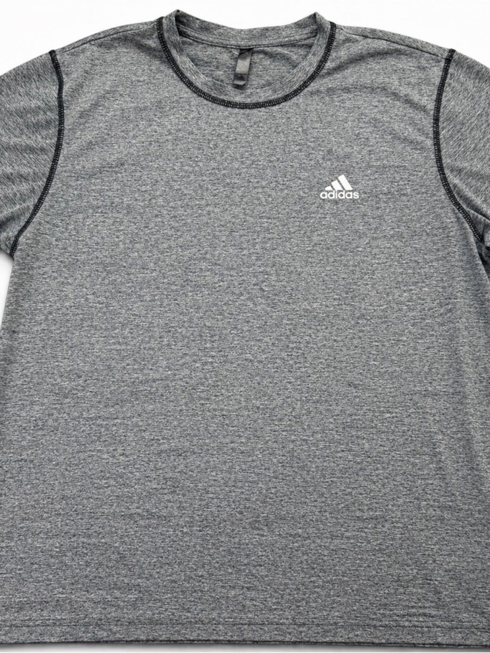 Adidas Men’s Large Gray Athletic T-Shirt Performance Tee Climalite Short Sleeve